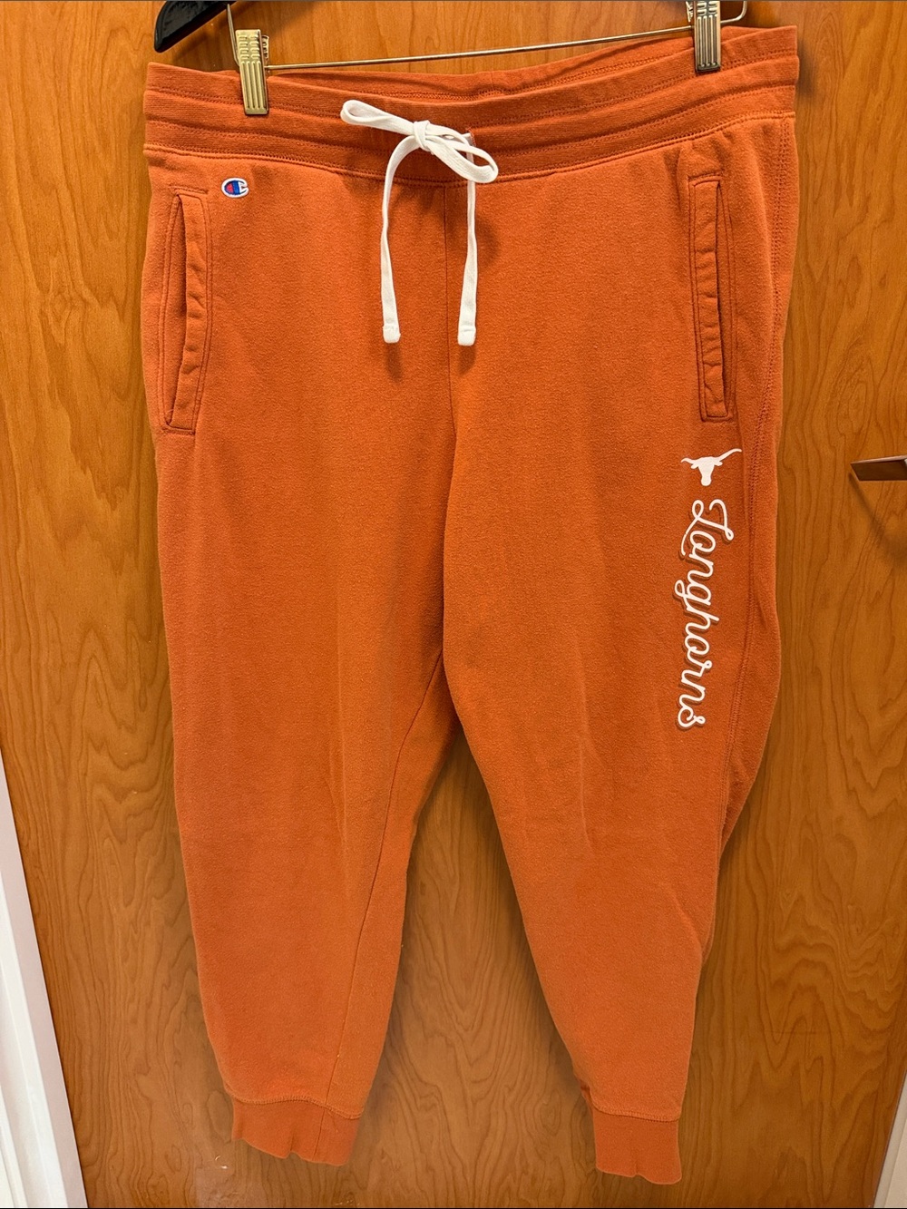 🏃🏃🏃BOGOHO🏃🏃🏃Champion Orange Longhorns Fleece Joggers-XL